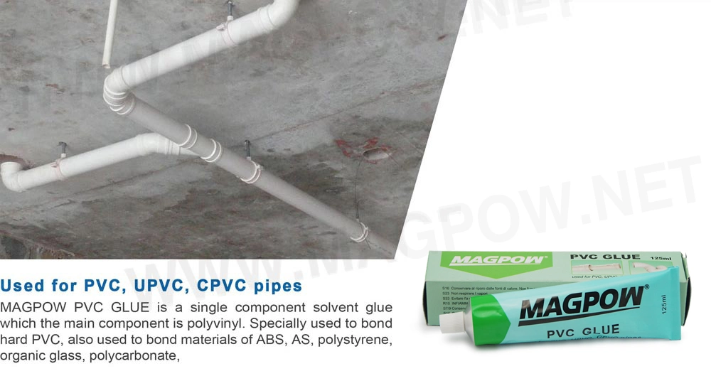 Tubo de PVC de color claro bote hinchable Vinilo adhesivo Kit de reparación de cemento cola
