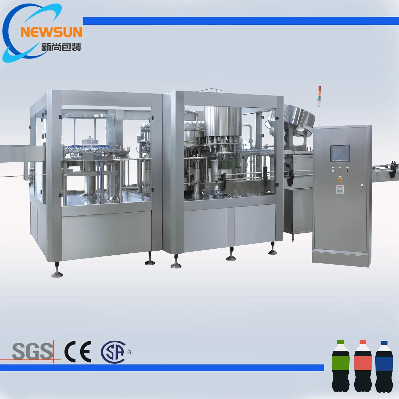 Complete Automatic Carbonated Drink / Beverage Pure Mineral Water Bottle Processing / Drinking Filling Bottling and Packing Machine Machinery