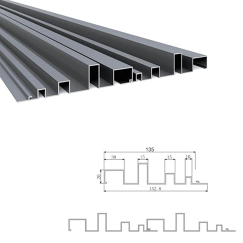 Perfil de aluminio Revestimiento del edificio techo 3D exterior ondulado extrusión exterior Panel de pared de cortina