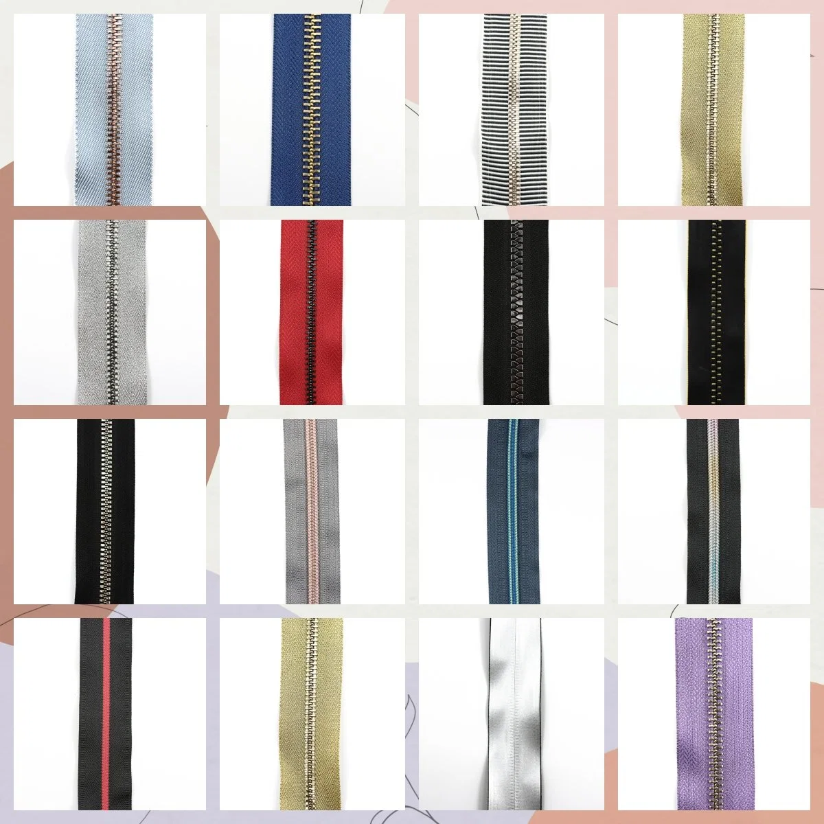 Gradient Color Fit Closely Customized Retro Garment Accessories Resin Zipper Jeans Zip Metal Zipper Open End Zipper Waterproof Zipper Zipper Chain