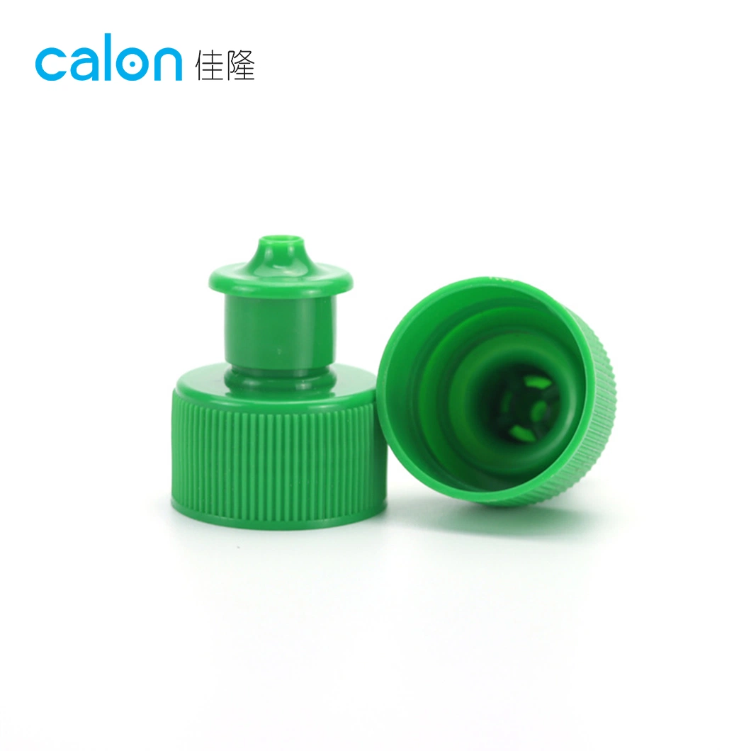 24/410 28/410 Green Plastic Push Pull Cap Mushroom Cap for Detergent Bottle