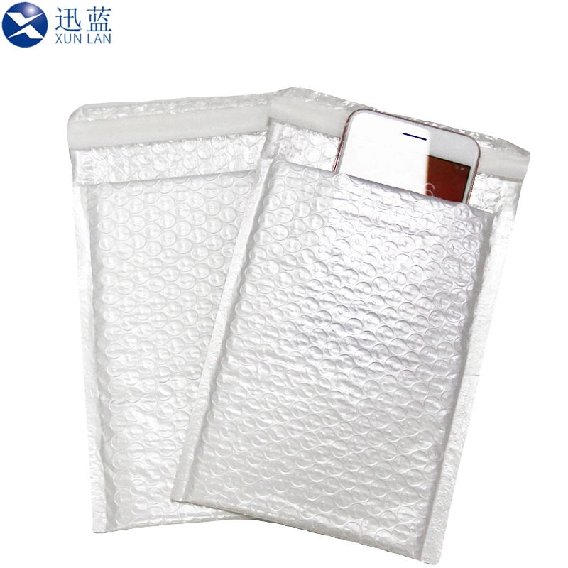 Weiße Perlized Membran LLDPE/LDPE Bubble Bags für stationäre Kleiderbücher Bleistift Kosmetik