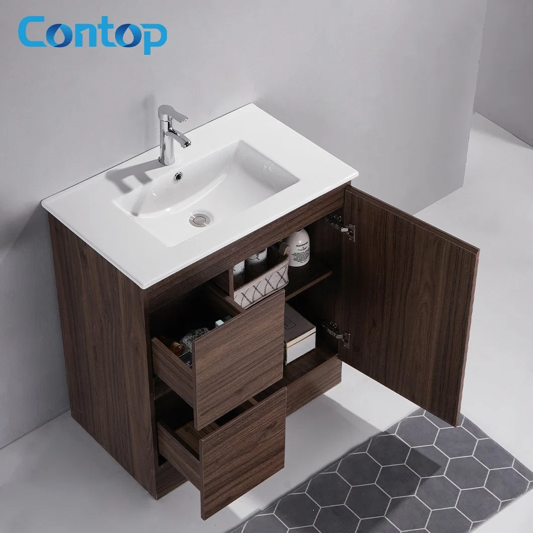 Diseño moderno cuarto de baño de lujo en el cuarto de baño muebles de madera vanidad