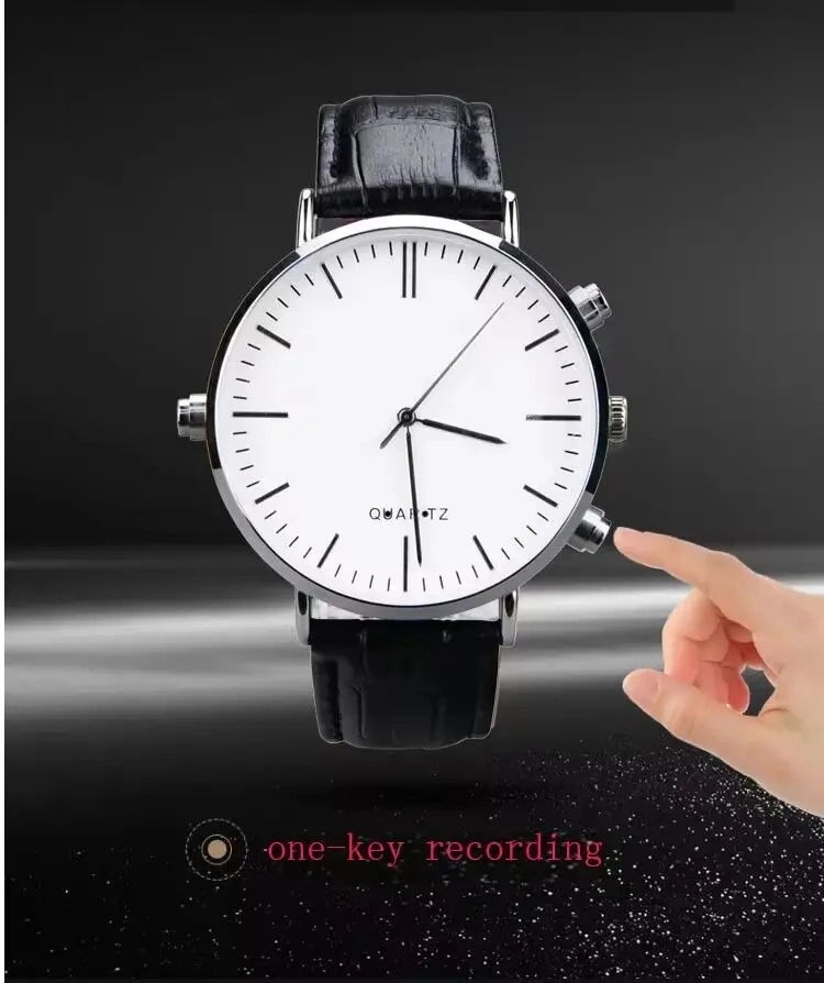 32g 96 horas de grabación HD de la reducción de ruido Reproductor de MP3 Grabadora de voz reloj de pulsera para hombre de negocios em18