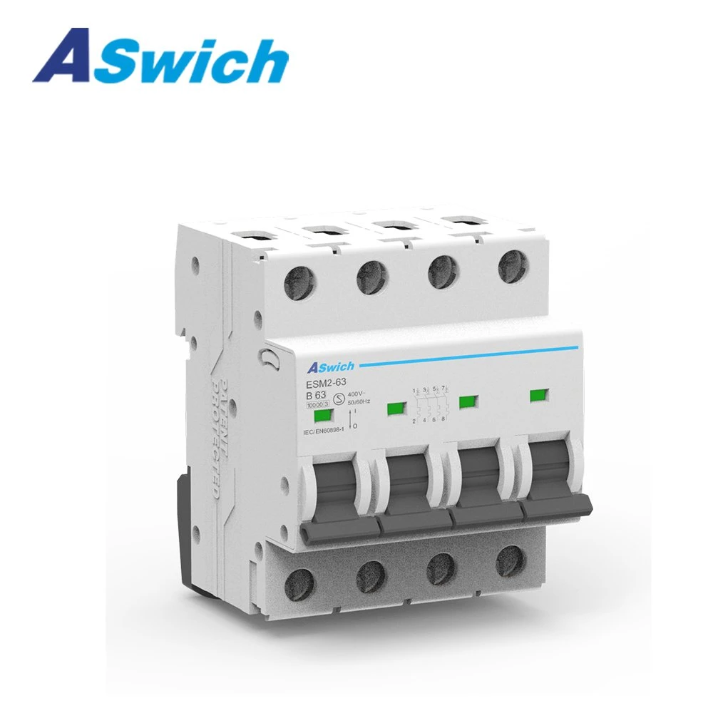 6ka MCB 63A DIN Rail AC Electric Miniature Circuit Breaker DIN Rail AC Mini Circuit Breakers