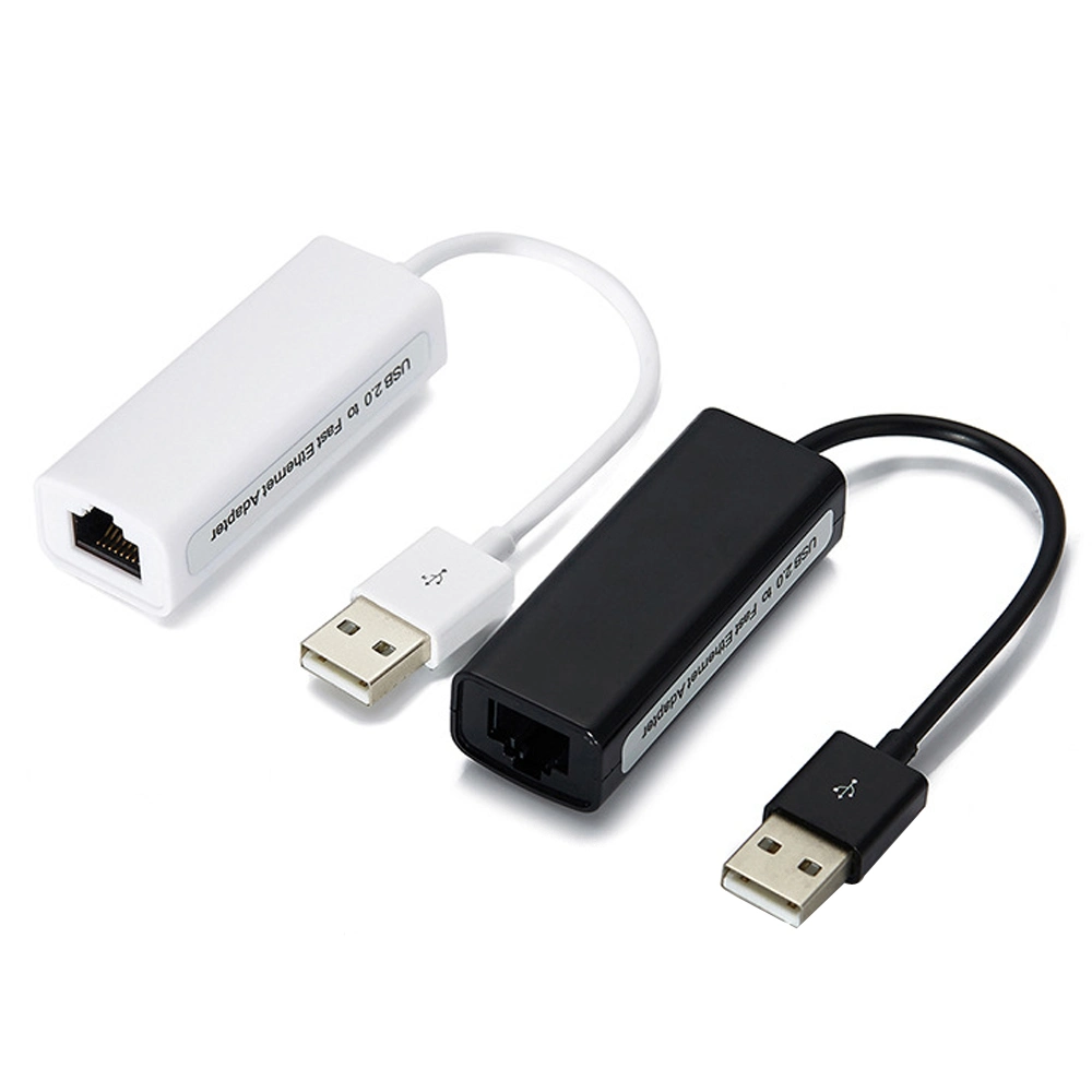 USB 2.0 Drive-Free Network Card with Cable RJ45 LAN Ethernet Converter Suitable for PC Notebook