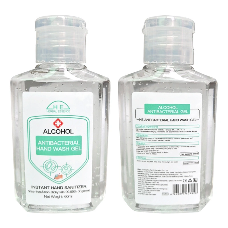 Álcool antibacteriano Disinfecting Gel Hand Sanitizer 60 ml