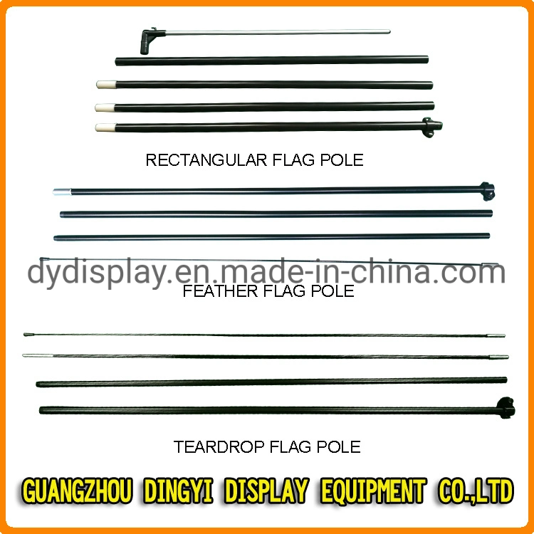 Aluminum/Fiberglass Outdoor Advertising Teardrop /Feather /Rectangle /Beach Flag Flag Pole
