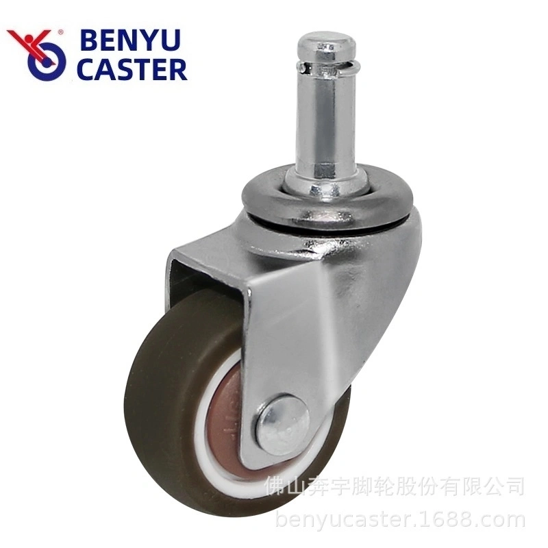 Benyu 1,5inch Caster Wheel Grey TPE Einzellager mit gutem Stabilität