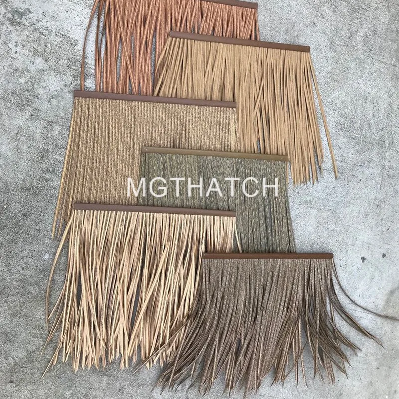 China Manufacturer Plastic Synthetic Thatch Roofing Tiki Thatch