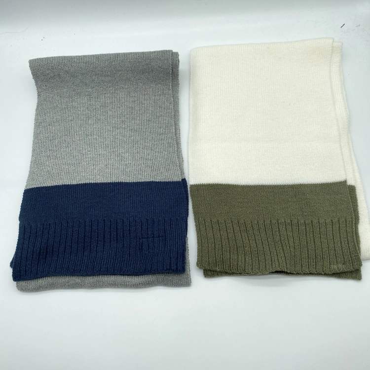 Lady Women Fashion Soft Square 100% Acrylic Winter Knit Wholesale/Supplier Knitted Scarf with Custom Logo