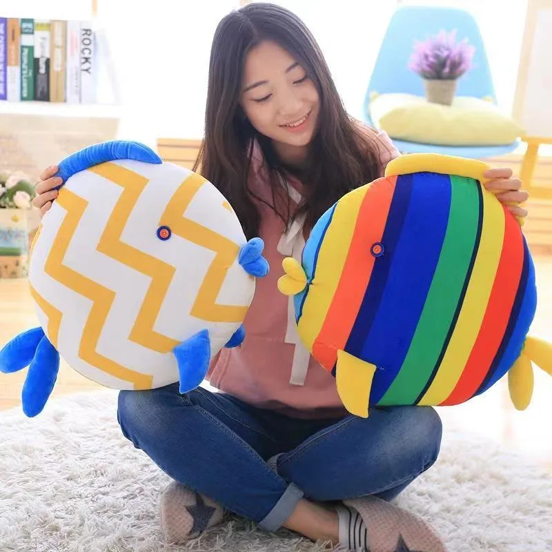 Kissing Fish Pillow Couple Sofa Cushion Plush Car Throw Pillow Car with Car Interior