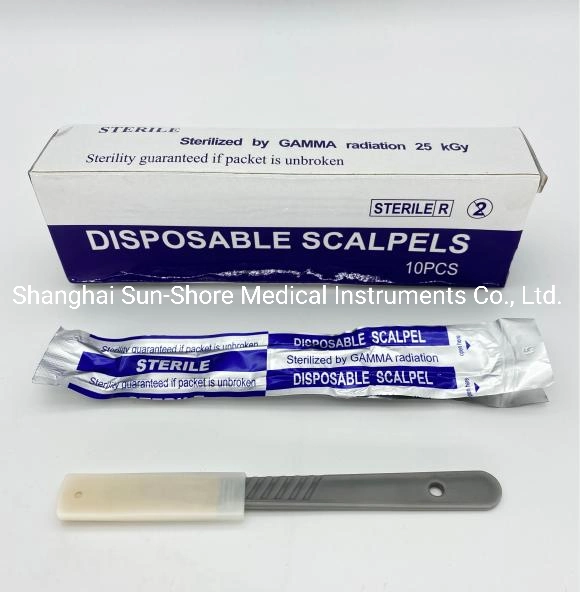 Disposable Sterile Surgical Scalpel Plastic Handle Medical Micro Blade Knife