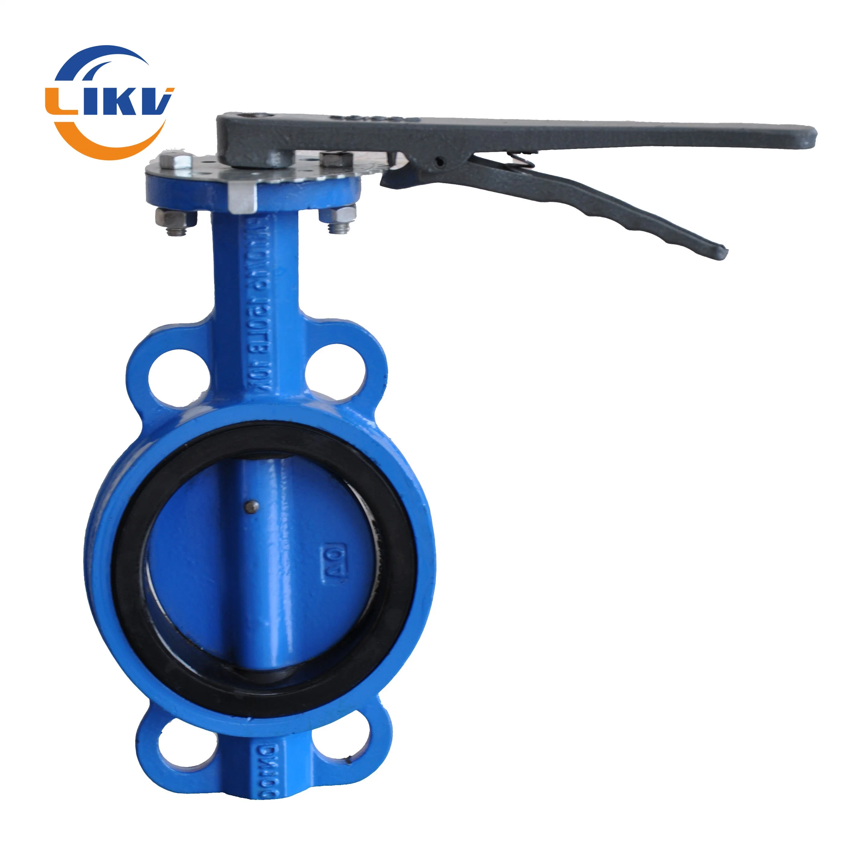 DN200 8inch Pn10 Pn16 Cast Iron Wafer Worm Gear Actuated Butterfly Valve