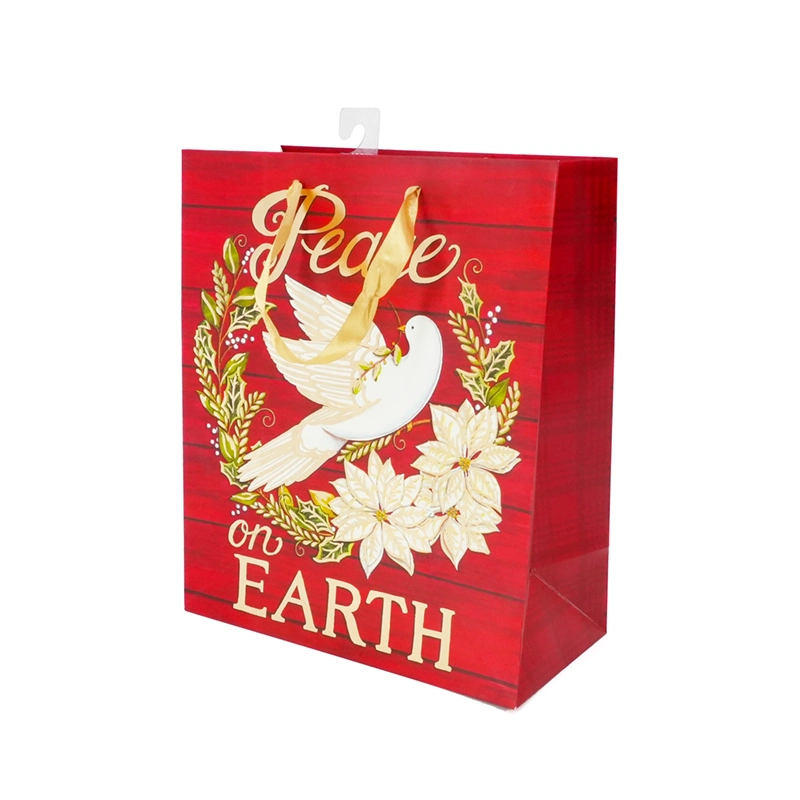 Green/ Red/Brown Kraft Paper Shopping Christmas Gift Packaging Bags Paper Gift Bag