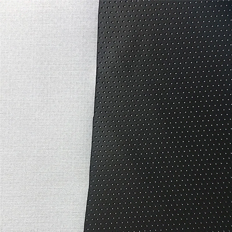 Double Sides Elastic Faux Fabric PVC/PU Synthetic Leather for Car Auto Interior Saddle Motor Bicycle