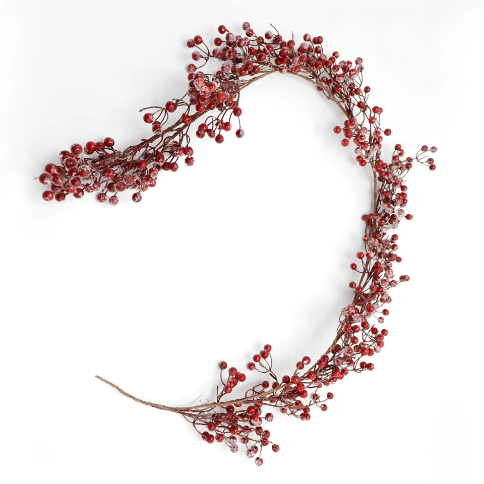 Red Berry Spray Snow Long Vine Holiday Decoration Christmas Decoration Long Vine