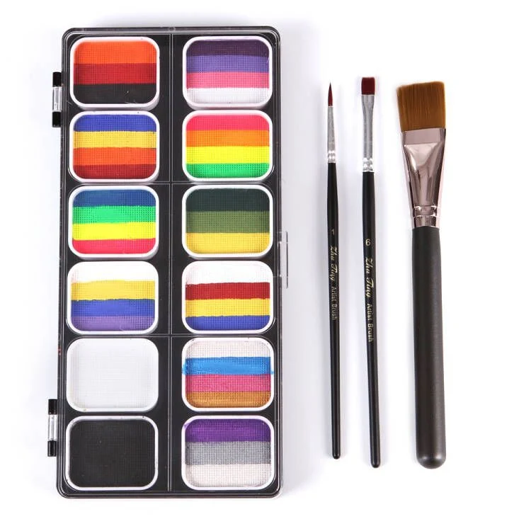 12 Colors Washable Professional DIY Make up Kids Face Paint for Festival Performance