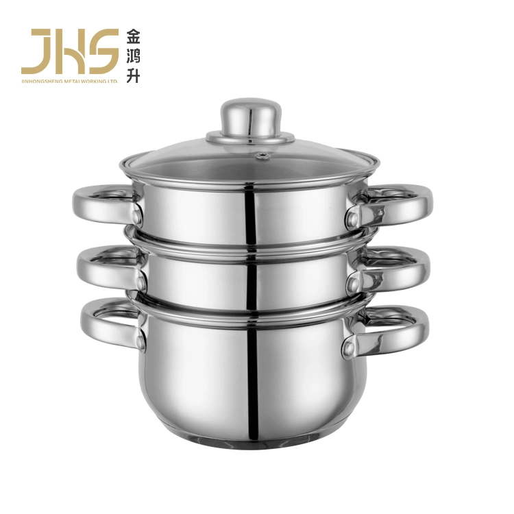 Kitchen Cookware Stainless Steel 2 Layer Cooking Food Steamer Cooking Couscous Pot