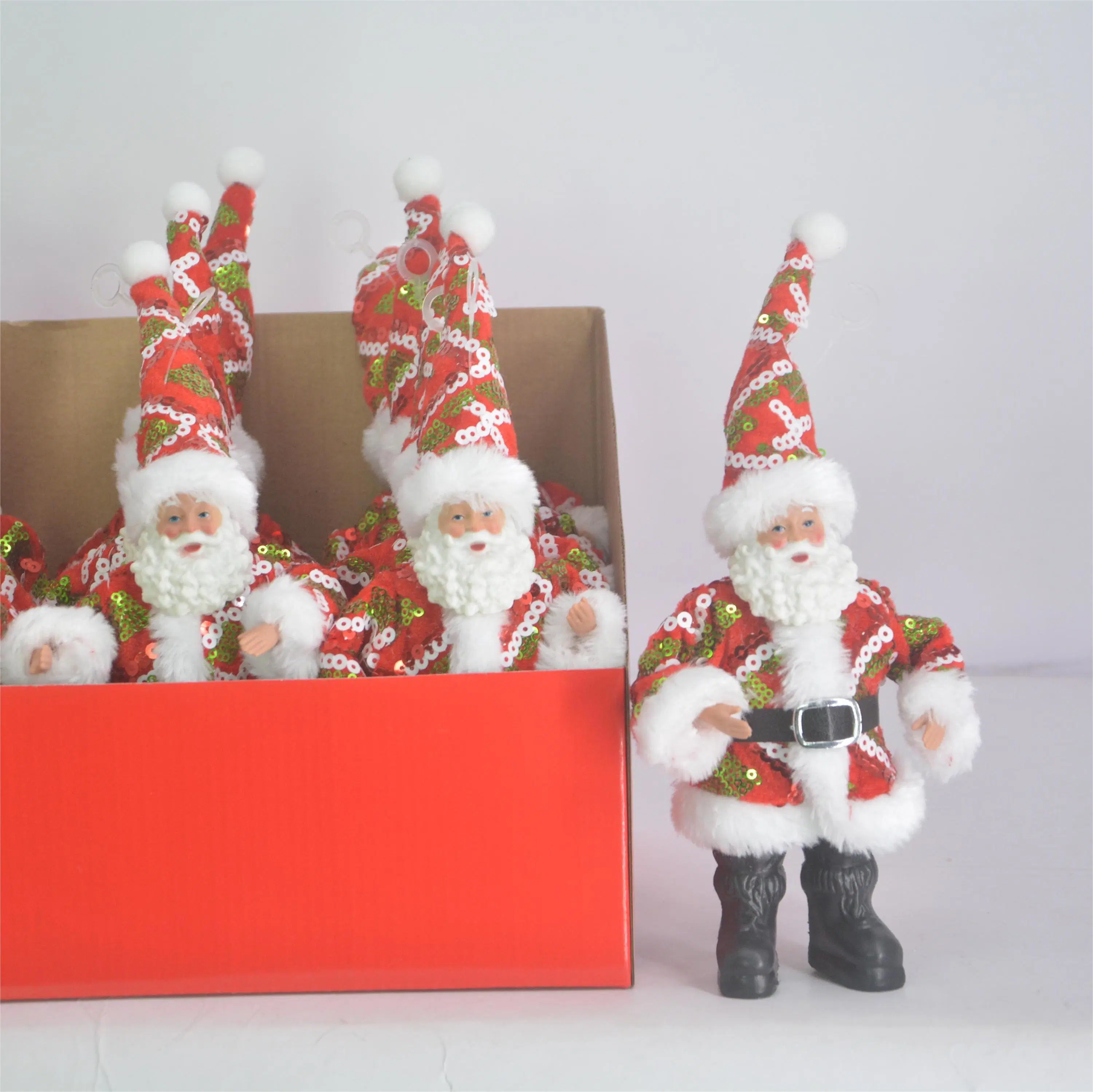 OEM Fabrik Kundengebundene Weihnachtsgeschenk Puppe Frau Claus Figur klein Weihnachtspollen Weihnachtspollen Weihnachtsstoff Puppen Santa Crafts Santa Design Hersteller In China