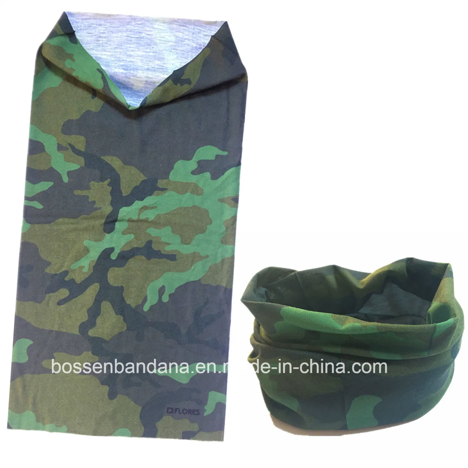 OEM Custom Design Print Polyester Bandana Blue Multifunctional Neck Turban Headgear Factory