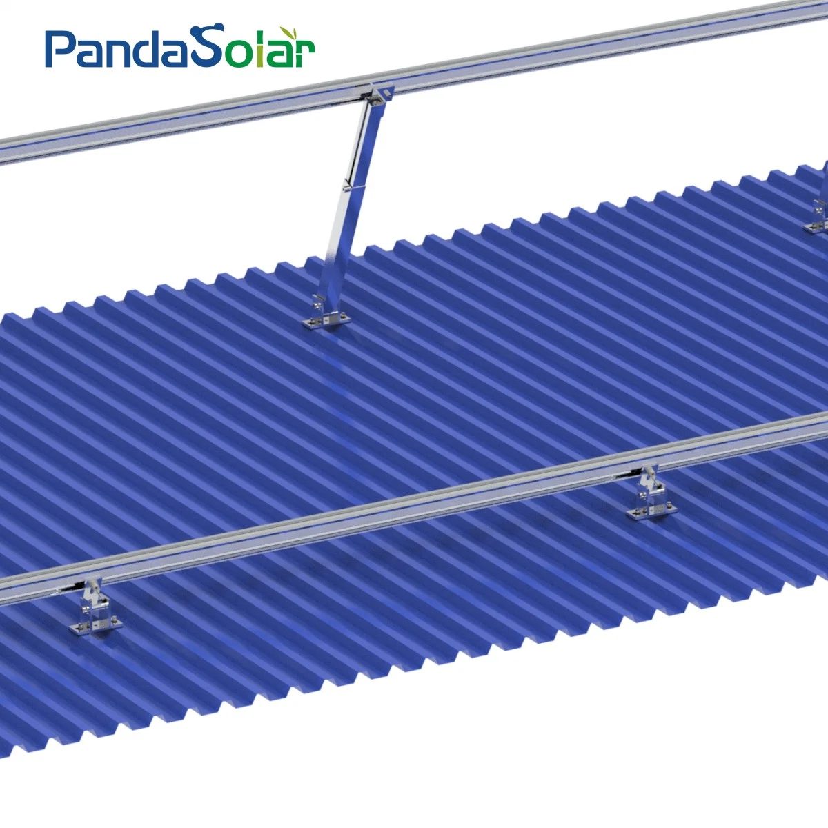 Регулируемый передний/задний кронштейн для установки солнечных батарей на переднюю/заднюю ножку из алюминиевого сплава на металлической крыше