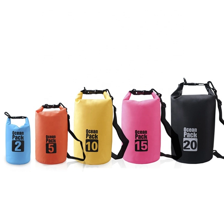 Custom Logo PVC Tarpaulin Waterproof Lightweight Dry Bag for Traveling Fishing