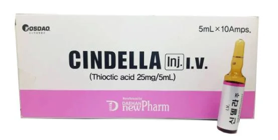 Coréia injetáveis Cindella Luthione 1200mg de vitamina C para branqueamento da pele