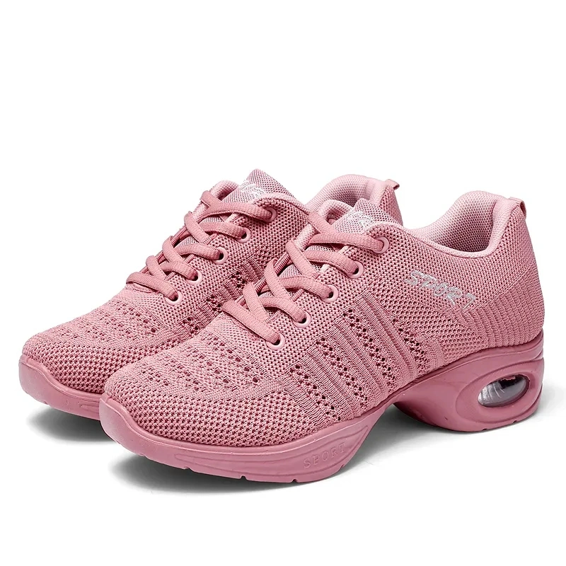 Flying Woven Mesh Comfortable Modern Girls Outdoor Sports Shoes Running Shoes