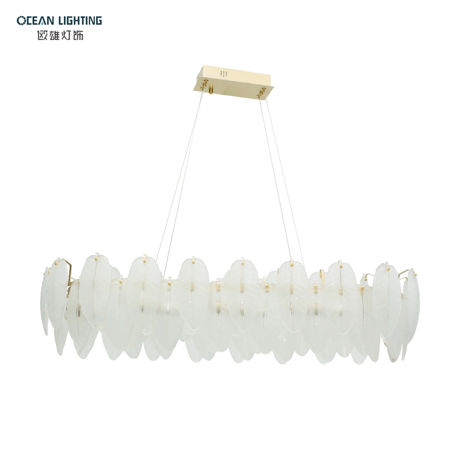 50% off Ocean Hotel Project Leaves LED Hanging Chandeliers Pendant Lights Crystal Big