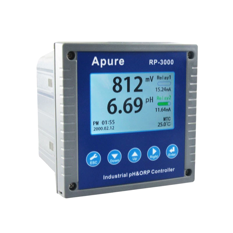 CE Marked Industrial Online Double Channel Digital pH Meter pH ORP Controller Meter with 4-20mA 2 Relay for Water Treatment