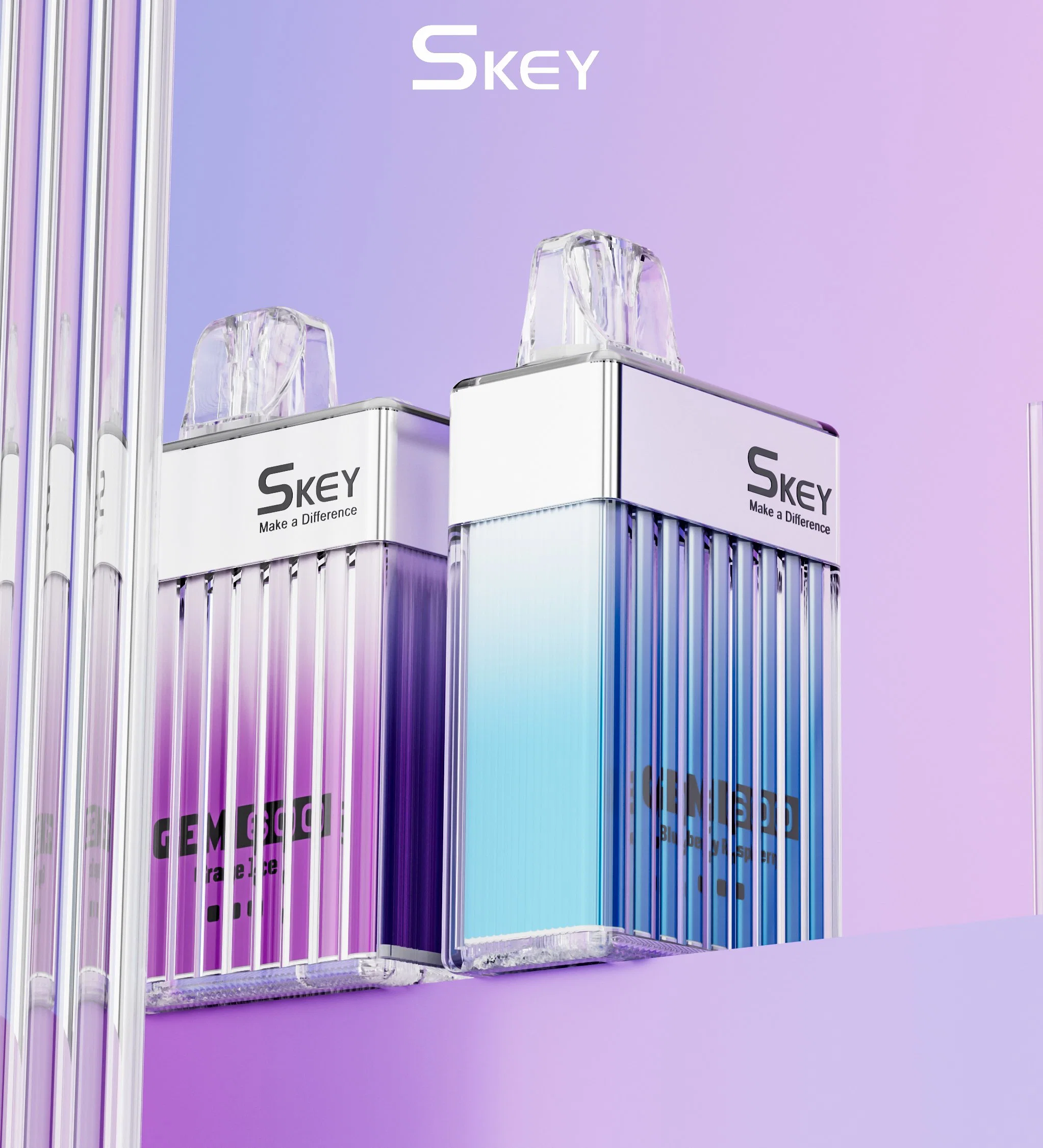 UK Exceptional Perfume Box Design Skey Gem600 Mesh Coil Disposable/Chargeable Vape Tpd Mhra E-Cig