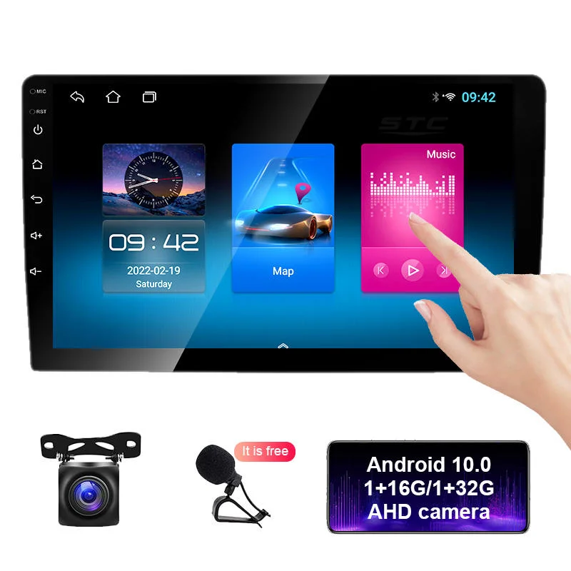 2 DIN 9 universel 10 pouces Android Android de navigation GPS 10,0 Voiture Voiture de l'écran tactile Lecteur Multimédia DVD Lecteur vidéo