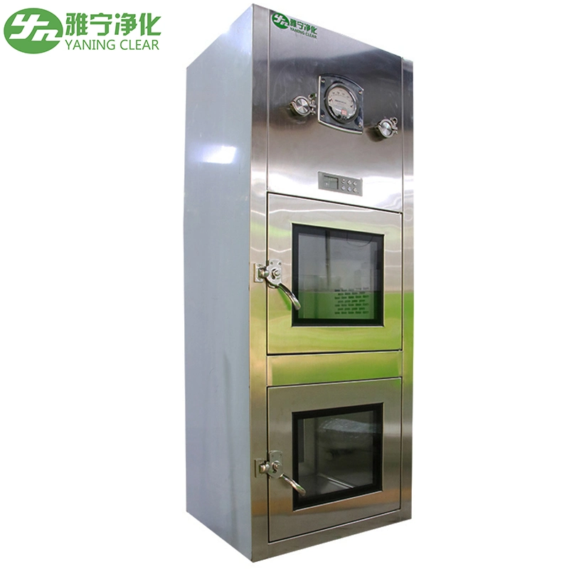 Yaning Clean Room Transfer Window Stainless Steel Double Layer Dynamic Pass Through Box for Lab