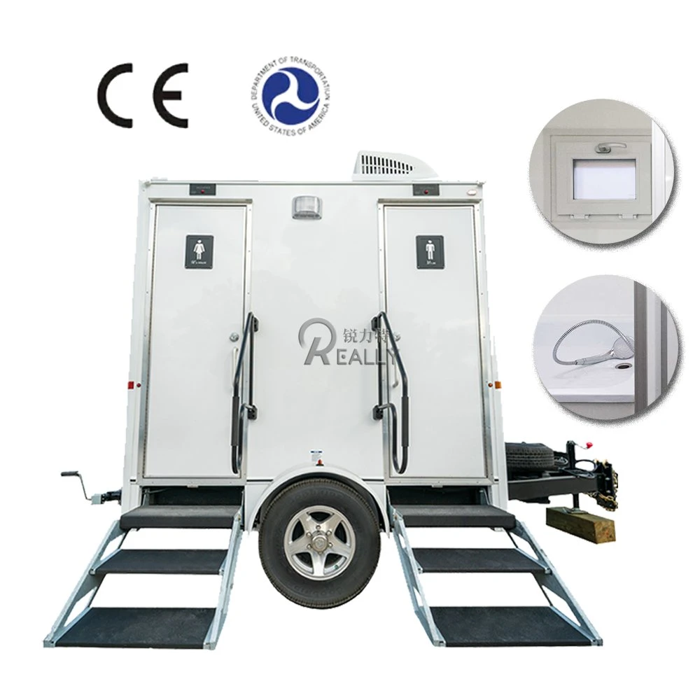 Public Toilet Trailer Mobile Outdoor Portable Toilet Shower Room Mobile Showers Cabin with Bathroom Restroom