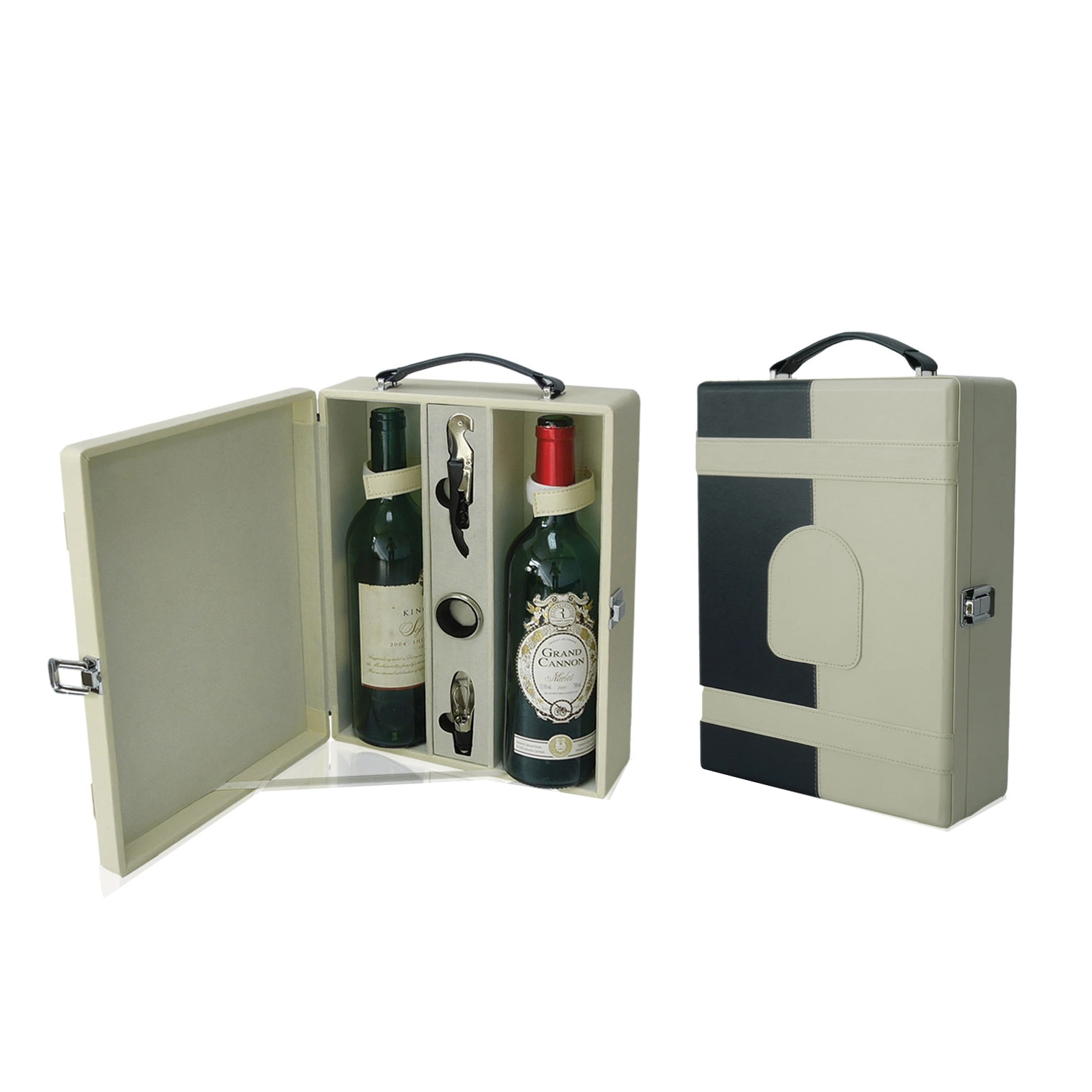 Promotional Luxury Packaging Two Bottles Wine Display Gift Box (2176)