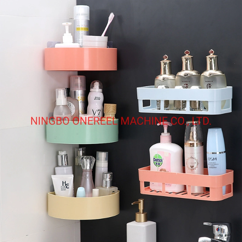 No-Punch Bathroom Plastic Wall Shelf Storage Rack