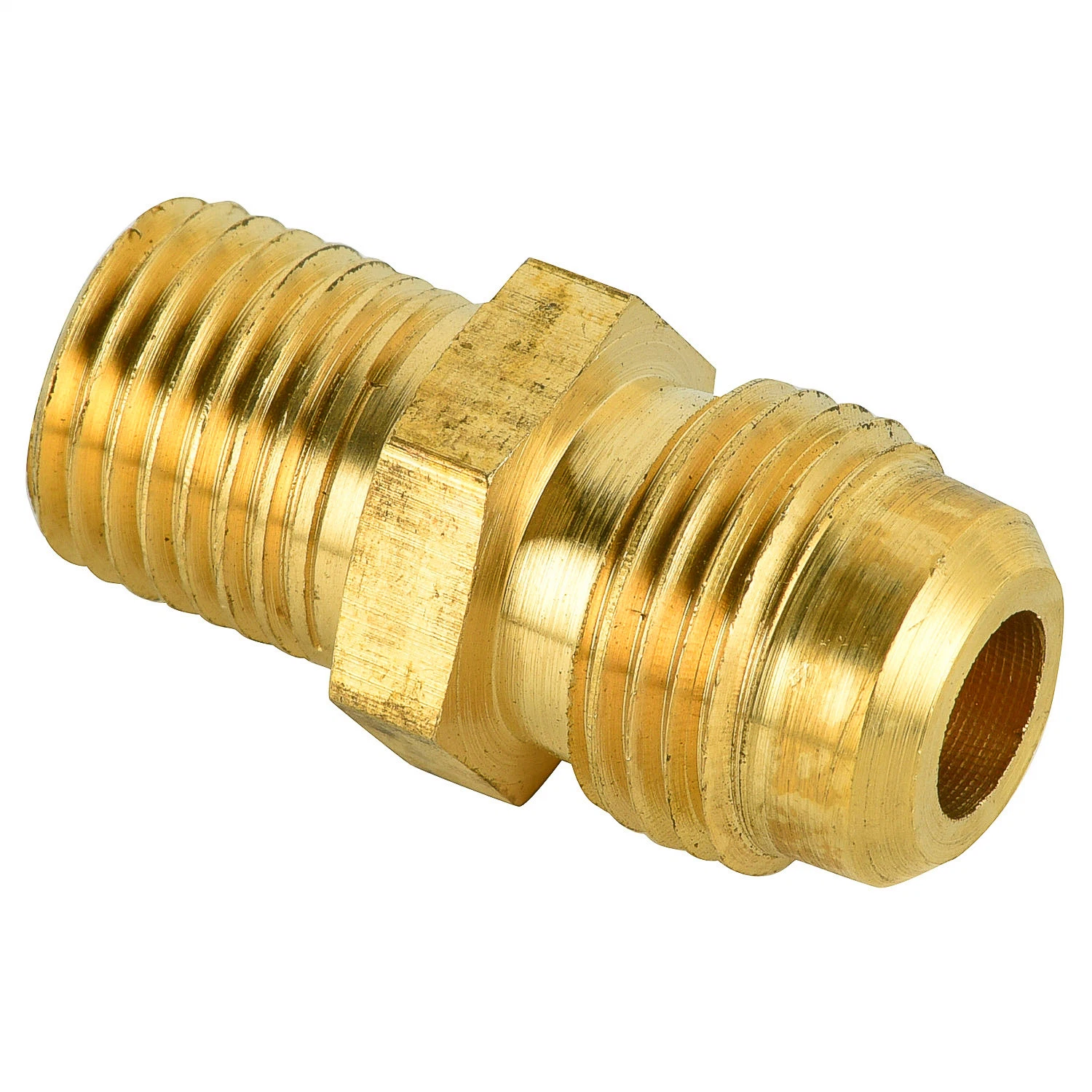 Brass Gas Pipe Compression Pipe Fittings Union Tee 45&deg; Flare All Ends