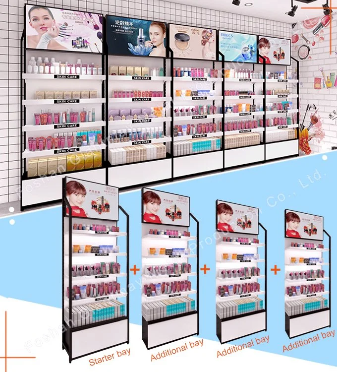 Advertising Nail Polish, Eyelash Cosmetic Rack Display Shelving Metal Make up Stands