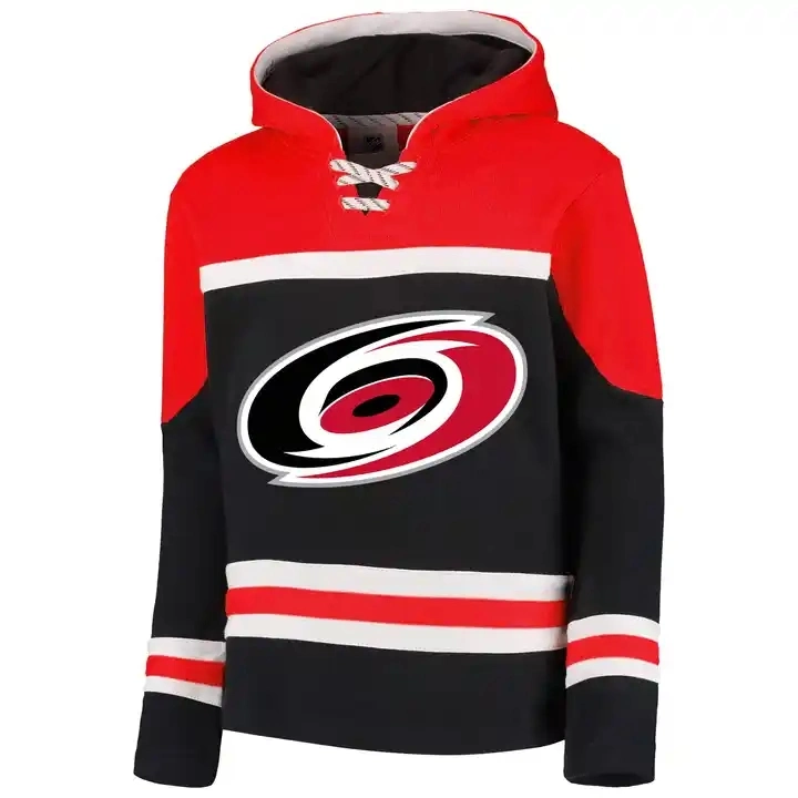 Custom Blank Hockey Hoodie Jerseys Sublimated Embroidery Logo Hockey Sweatshirt Hoodies Player Lacer Pullover Pullover Casual Hoodie