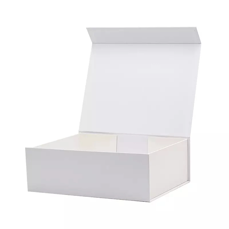 A4 Deep Plain White Luxury Retail Clothing Packaging Magnetic Closure Gift Box