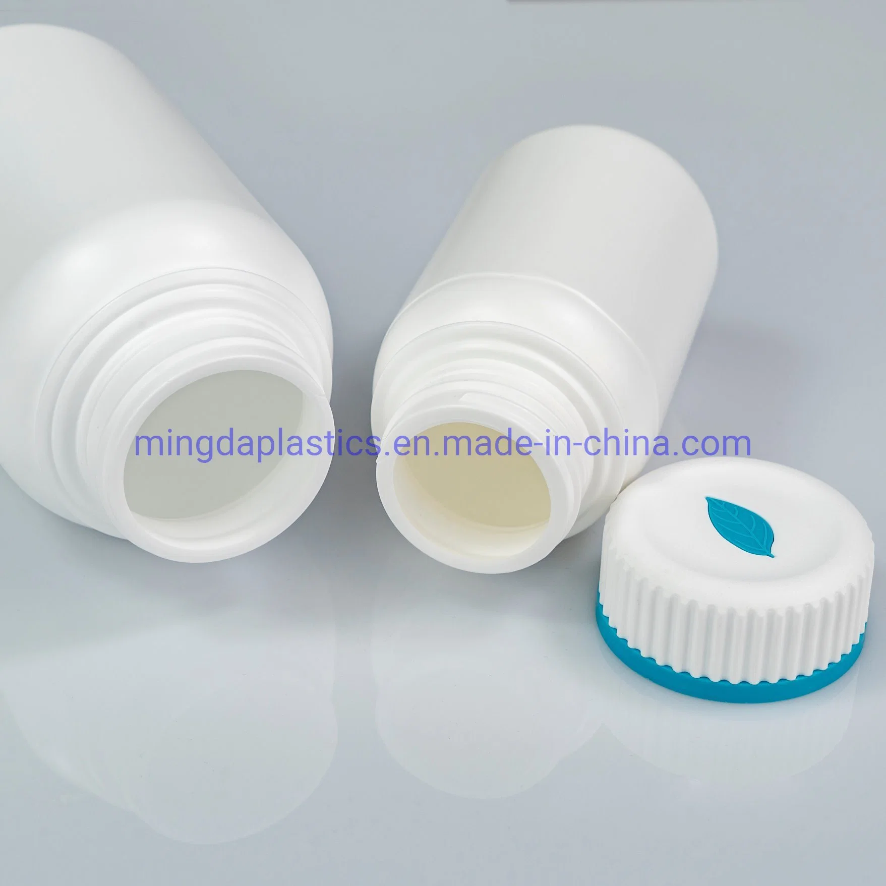 Double Cap Special 300ml Corrugated HDPE Empty Food Products Packaging Container