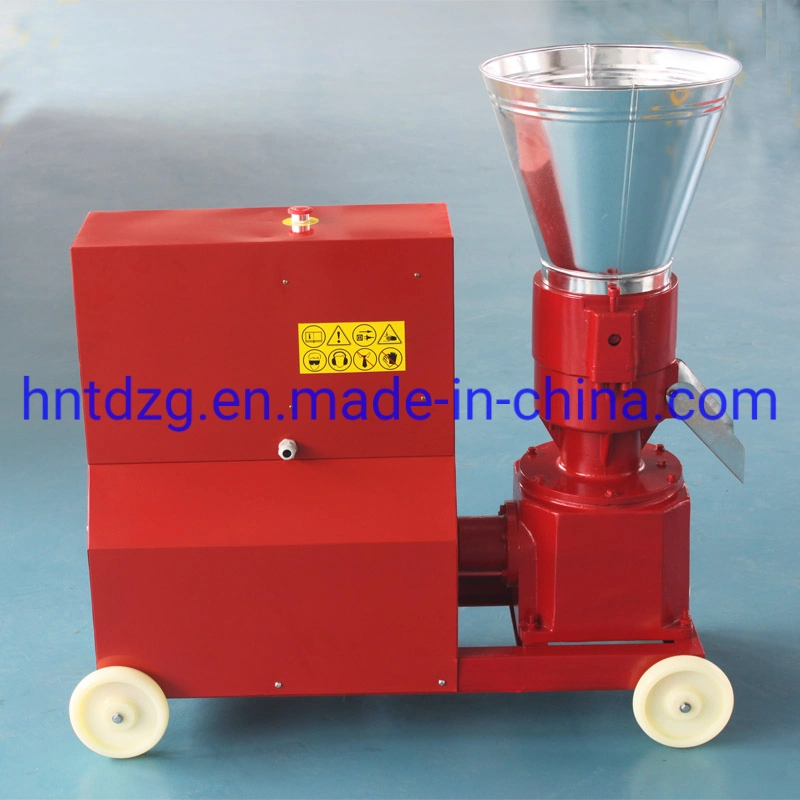 Wood Chip Biomass Straw Mini Pellet Flat Die Pellet Making Machine Fish Feed Processing Machine