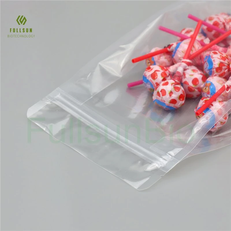 Food Ziplock Clear Custom Print Stand up Pouch Zip Lock Packaging Plastic Transparent Bag with Zipper