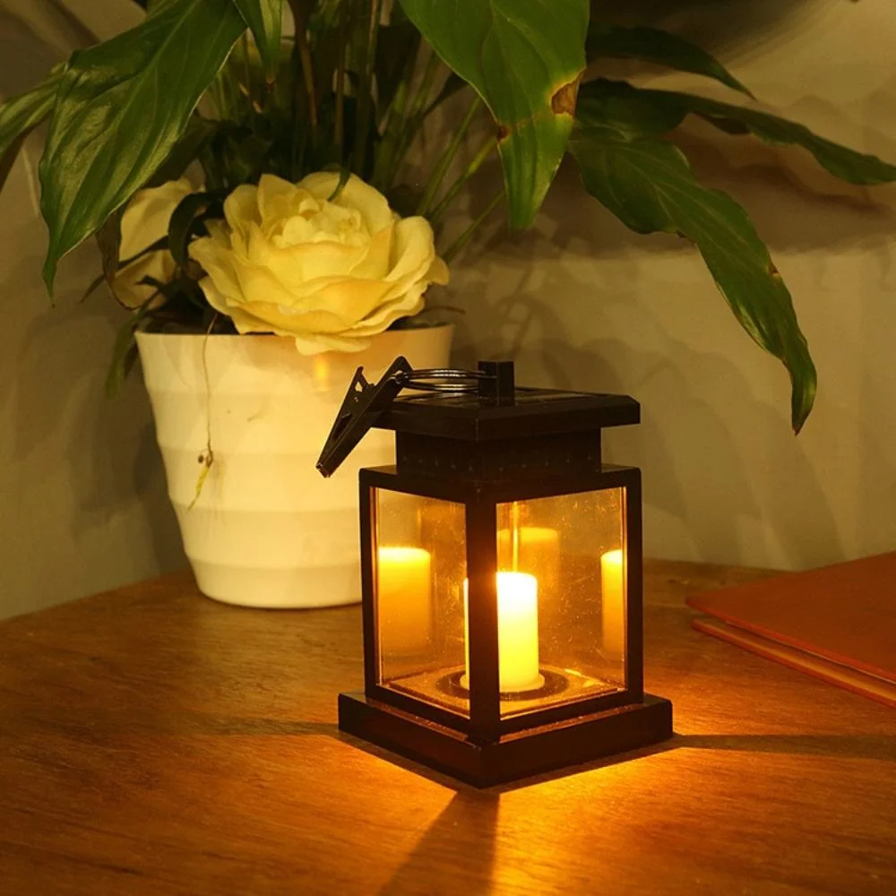 Waterproof Solar Power Candle LED Wall Lantern Light Wbb21866