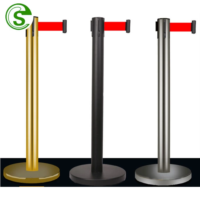 Silver Exhibit Low Profile Stanchion Ceremonies Crowd Control Guidance Belt Queue Barrier