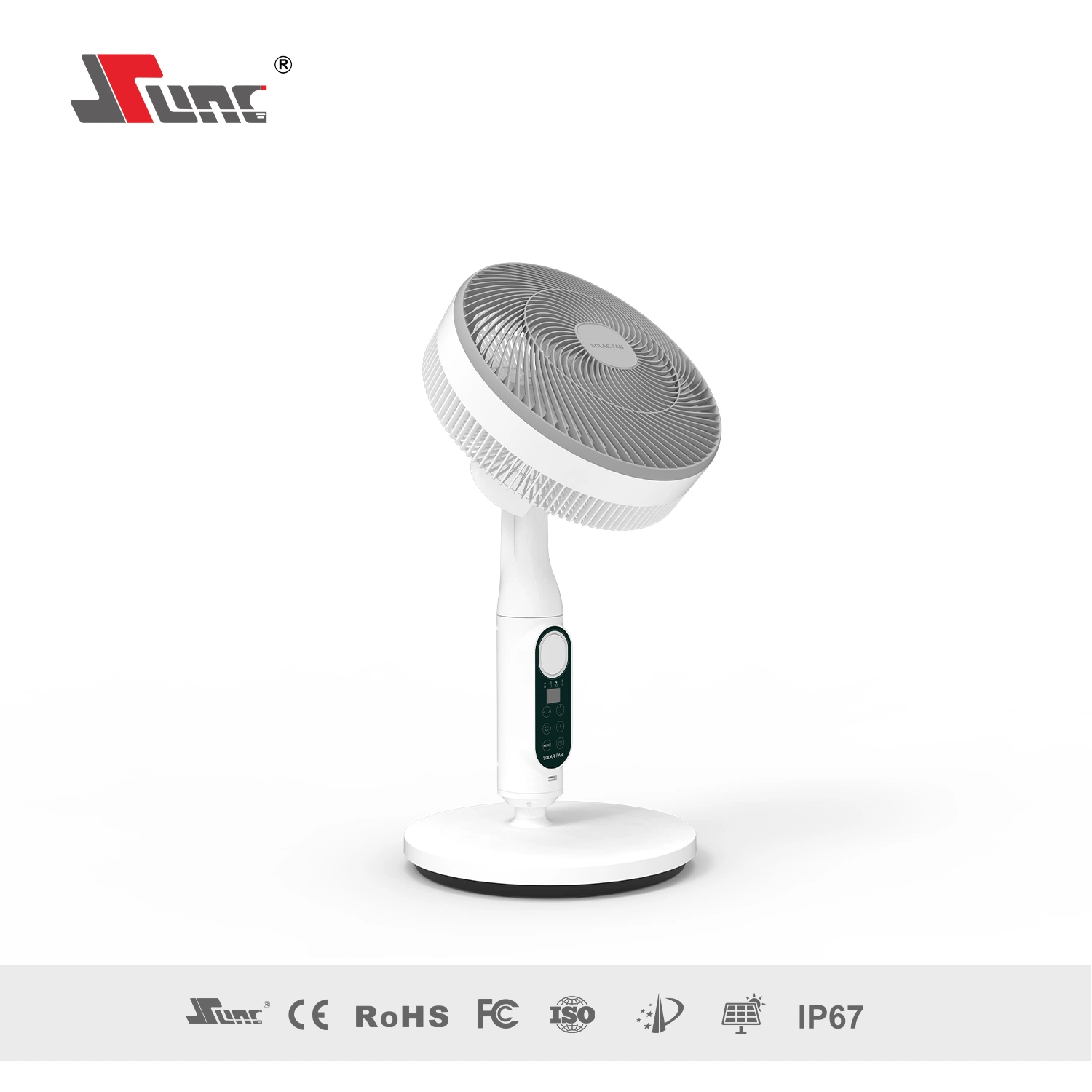 Shutdown Memory Wind Speed and Shaking Head Function Stand Table Fan Air Circulator Fan Electric Fan and Solar Charging Outdoor