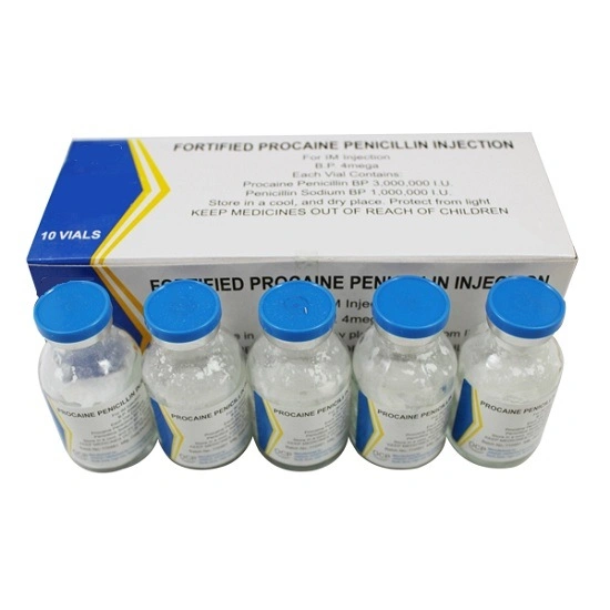 Procaína penicilina para inyección 4mega/20ml, 50vials/Caja