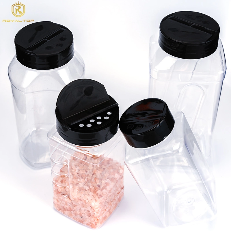 Wholesale/Supplier 500ml 800ml 950ml Square Plastic Spice Jar Kitchen Seasoning Bottle