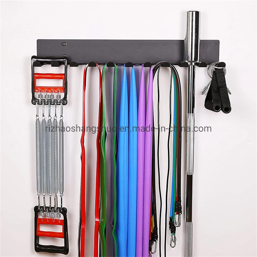 Wholesale/Supplier High quality/High cost performance Wall Mounted Jump Rope Rack Gym Storage Hanger Heavy Duty Multi-Purpose Gym Rack for Lifting Belts Chains Exercise Bands Jump Ropes